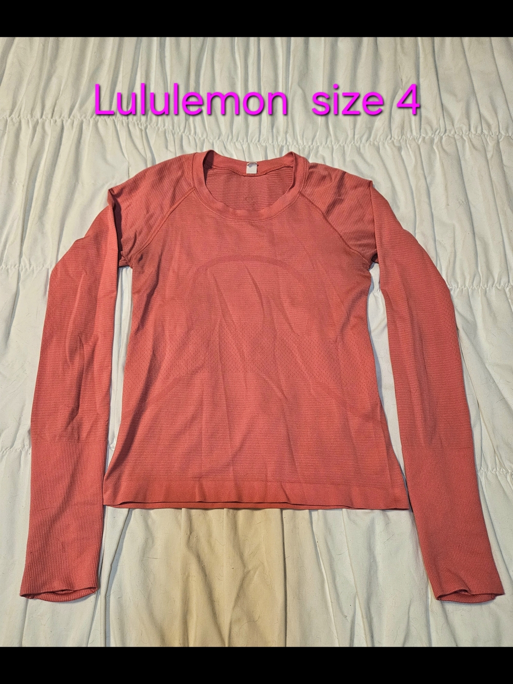 lululemon athletica Long Sleeve Crew Top - Coral